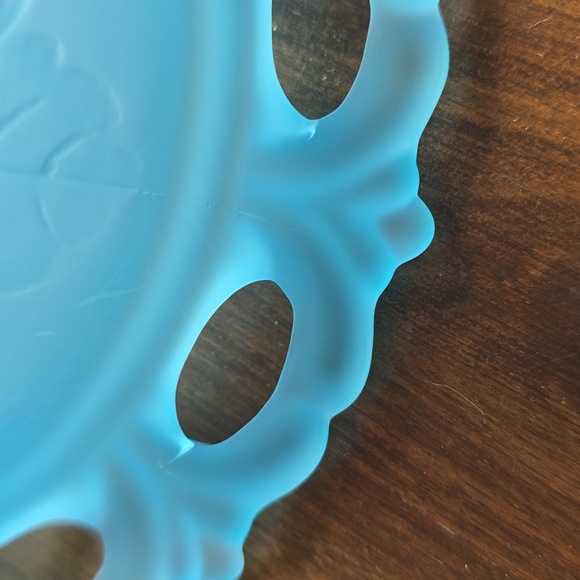 Fenton Elegant Blue Glass Candy Dish with Lid Satin Blue - Picture 8 of 13